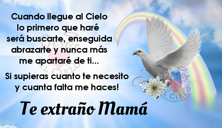 Cuando se pierde a una Madre la vida se parte en dos – Besos al Cielo